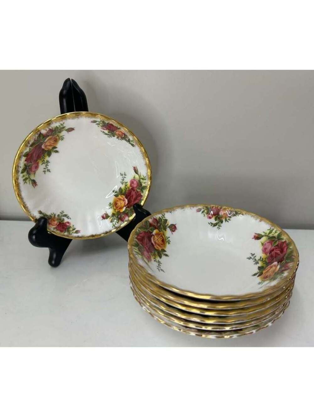 Royal Albert Old Country Roses Set of 7 Small Dessert Fruit 5.25" Bowls
